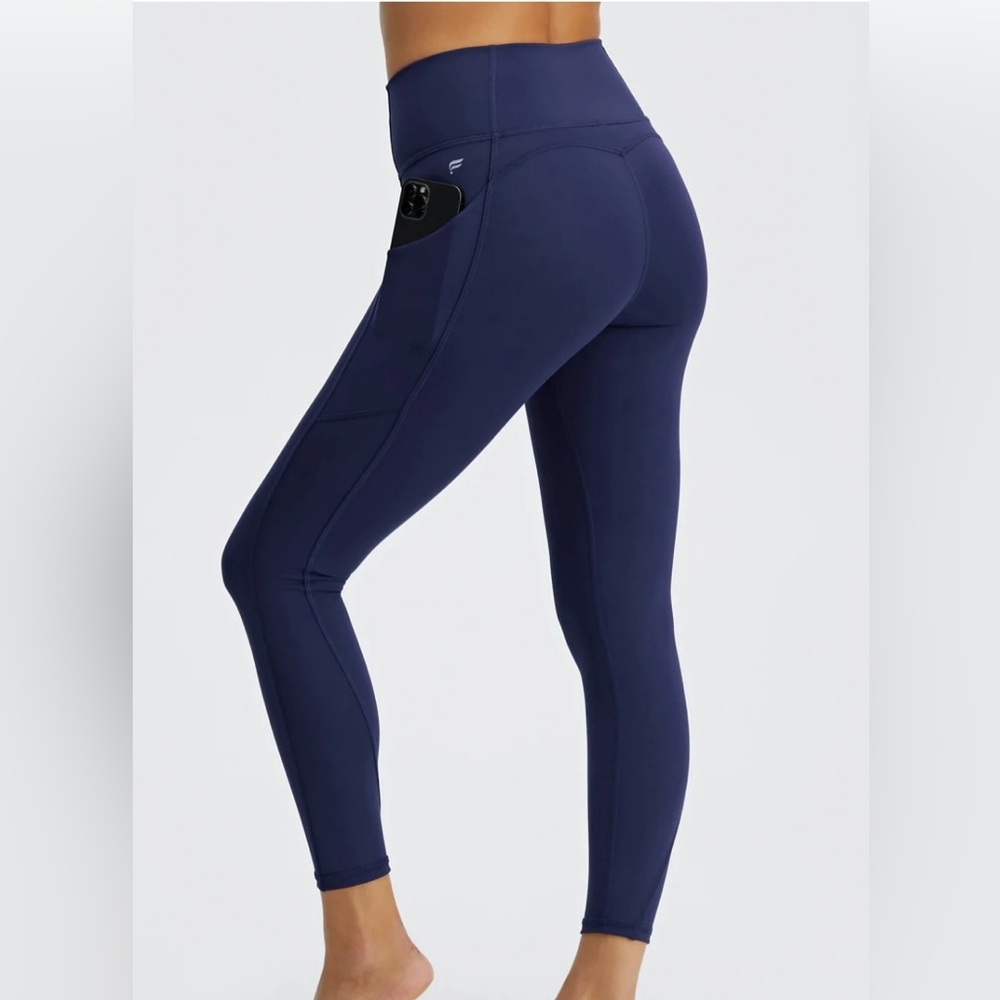Fabletics- Oasis PureLuxe High-Waisted 7/8 Legging - Blue - Size Medium - Womens